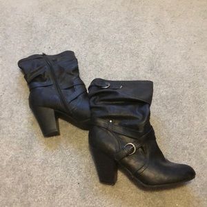 Faded Glory Black Heel Boots